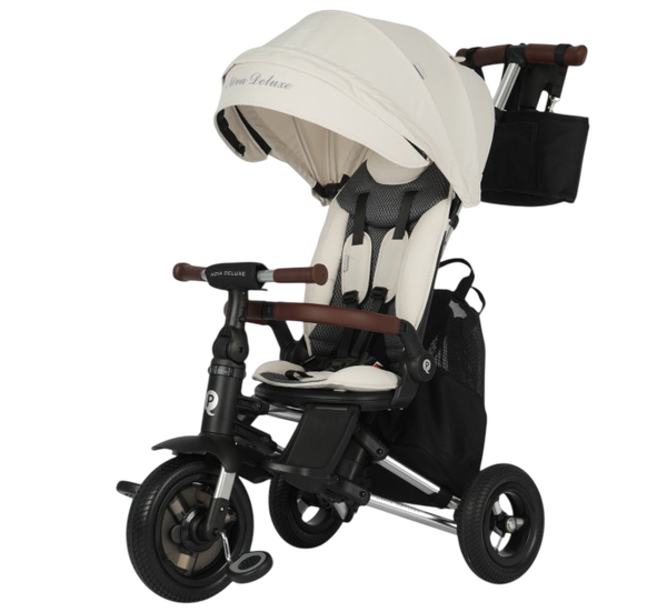 Изображение товара Трехколесный велосипед с ручкой QPlay S702 Nova Deluxe Beige (Lux/Silver)