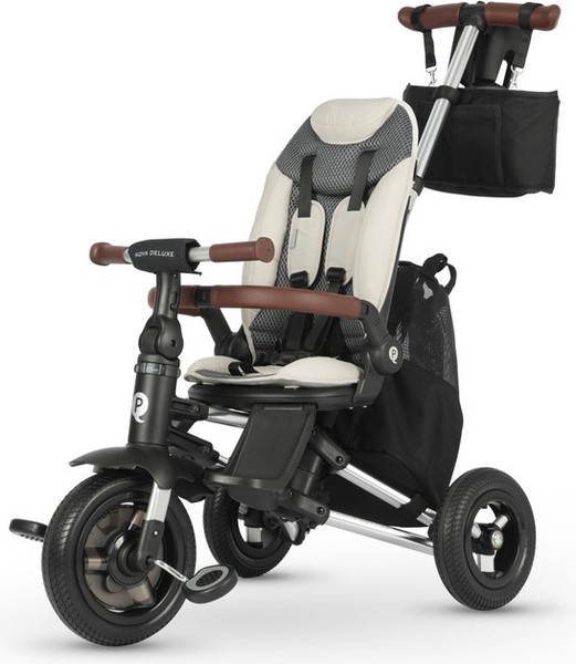 Изображение товара Трехколесный велосипед с ручкой QPlay S702 Nova Deluxe Beige (Lux/Silver)