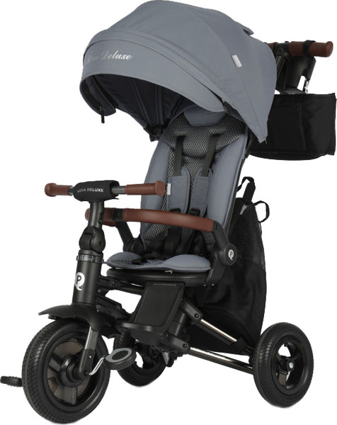 Изображение товара Трехколесный велосипед с ручкой QPlay S702 Nova Deluxe Stone Grey (Lux/Black)
