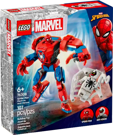 Изображение товара Конструктор Lego Marvel Робот Человека-паука против Анти-Венома 76308