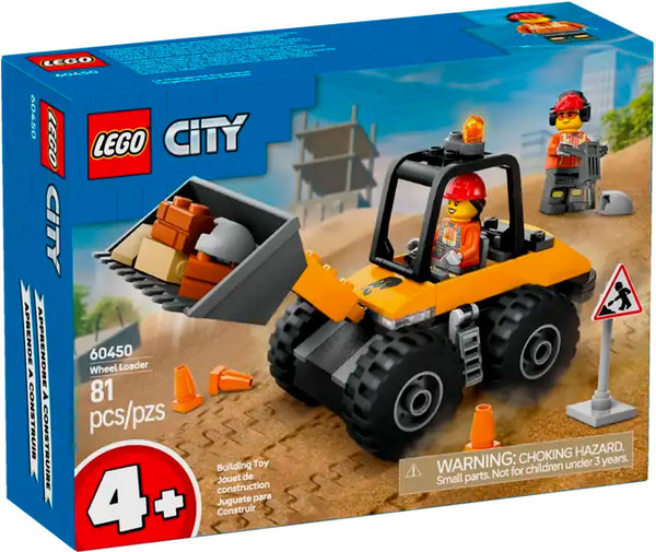 Изображение товара Конструктор Lego City Строительный погрузчик 60450 (желтый)