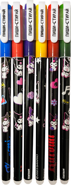 Изображение товара Набор гелевых ручек Centrum Kuromi со стираемыми чернилами 0.5мм / 71704 (6цв)