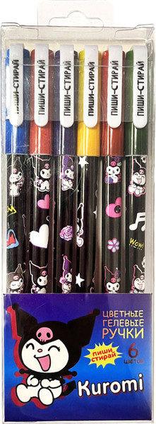 Изображение товара Набор гелевых ручек Centrum Kuromi со стираемыми чернилами 0.5мм / 71704 (6цв)