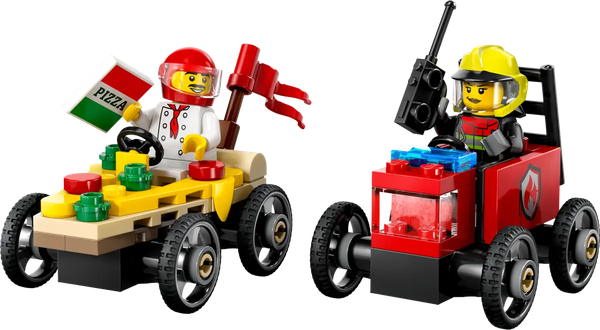 Изображение товара Конструктор Lego City Гоночный набор: пицца против пожарной машины 60458