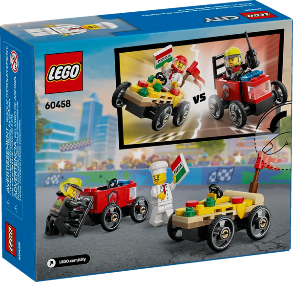 Изображение товара Конструктор Lego City Гоночный набор: пицца против пожарной машины 60458