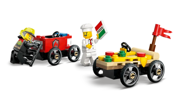 Изображение товара Конструктор Lego City Гоночный набор: пицца против пожарной машины 60458