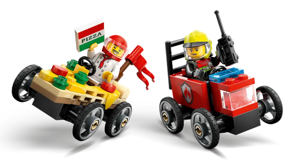 Изображение товара Конструктор Lego City Гоночный набор: пицца против пожарной машины 60458