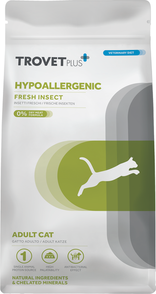 Изображение товара Сухой корм для кошек Trovet Plus Adult Cat Hypoallergenic Fresh Insect (1.2кг)