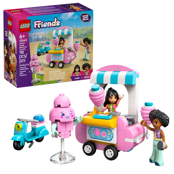 Изображение товара Конструктор Lego Friends Прилавок со сладкой ватой и скутер 42643