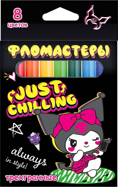 Изображение товара Фломастеры Centrum Куроми треугольные / 75598 (8цв)