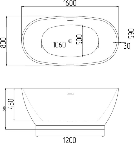Изображение товара Ванна акриловая Grossman Classic GR-2602 160x80