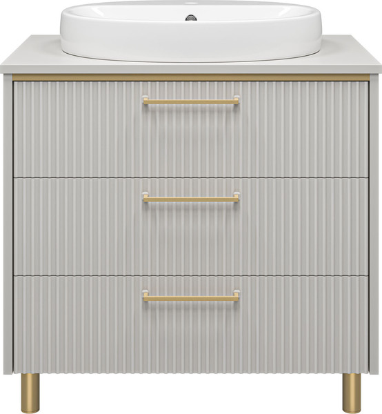 Изображение товара Тумба под умывальник Brevita Elche 80 / ELC-0080-0302Я (серый кашемир)