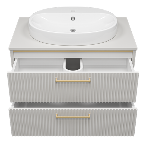 Изображение товара Тумба под умывальник Brevita Elche 80 / ELC-01080-0502Я (серый кашемир)