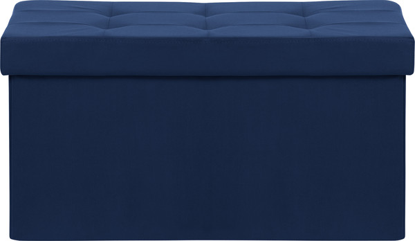 Изображение товара Пуф Импэкс Leset Леда складной с крышкой (велюр Velutto 26/Дарк Блю)
