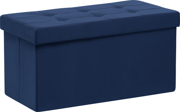 Изображение товара Пуф Импэкс Leset Леда складной с крышкой (велюр Velutto 26/Дарк Блю)