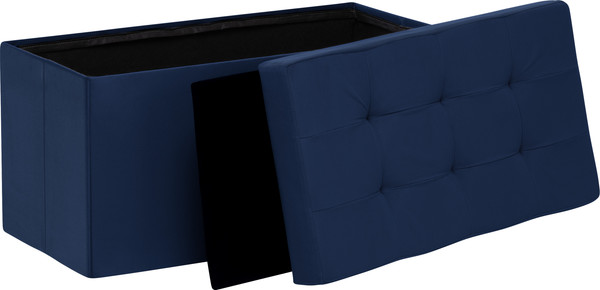 Изображение товара Пуф Импэкс Leset Леда складной с крышкой (велюр Velutto 26/Дарк Блю)