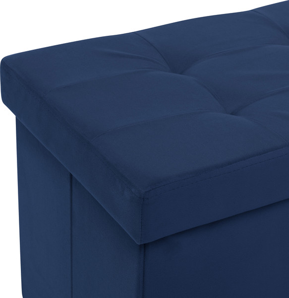 Изображение товара Пуф Импэкс Leset Леда складной с крышкой (велюр Velutto 26/Дарк Блю)