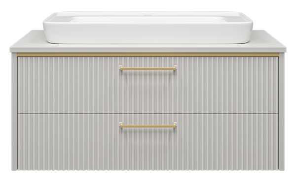 Изображение товара Тумба под умывальник Brevita Elche 100 / ELC-01100-0502Я (серый кашемир)