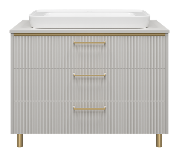 Изображение товара Тумба под умывальник Brevita Elche 100 / ELC-0100-0302Я (серый кашемир)