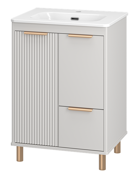 Изображение товара Тумба под умывальник Brevita Risacca Crema 60 / RIS-06060-0342Я (серый кашемир)