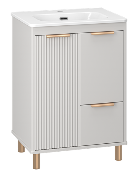 Изображение товара Тумба под умывальник Brevita Risacca Crema 60 / RIS-06060-0342Я (серый кашемир)