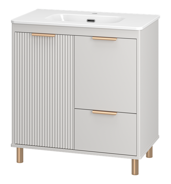 Изображение товара Тумба под умывальник Brevita Risacca Crema 80 / RIS-06080-0342Я (серый кашемир)