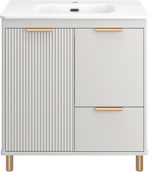 Изображение товара Тумба под умывальник Brevita Risacca Crema 80 / RIS-06080-0342Я (серый кашемир)