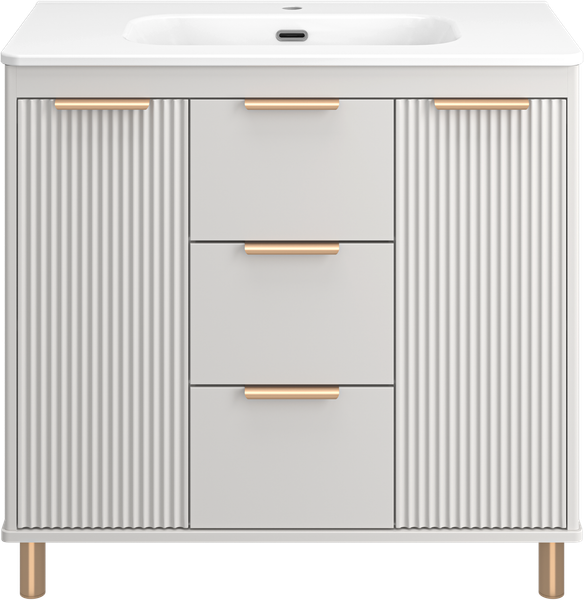 Изображение товара Тумба под умывальник Brevita Risacca Crema 90 / RIS-06090-0342Я (серый кашемир)