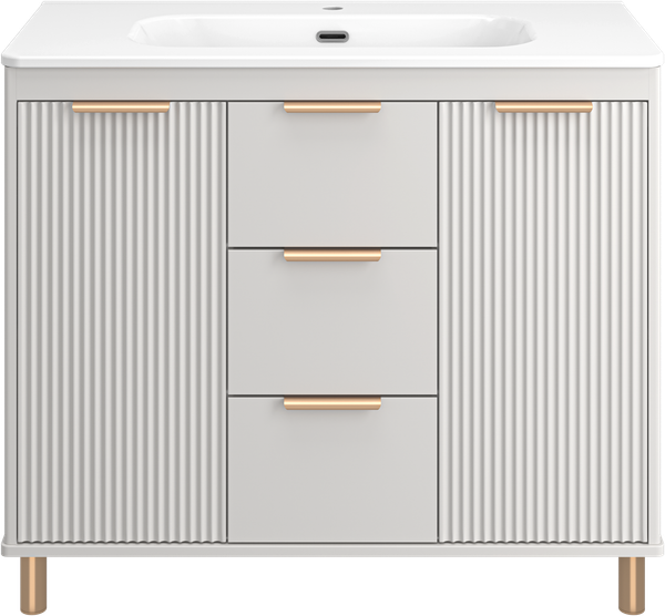 Изображение товара Тумба под умывальник Brevita Risacca Crema 100 / RIS-06100-0342Я (серый кашемир)