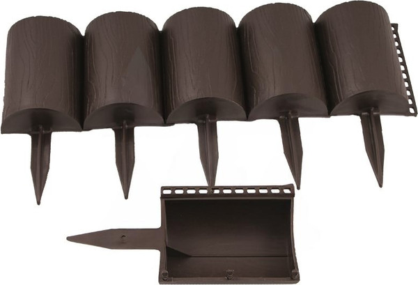 Изображение товара Бордюр садовый Протэкт Пеньки 1.6м 6499 (коричневый)