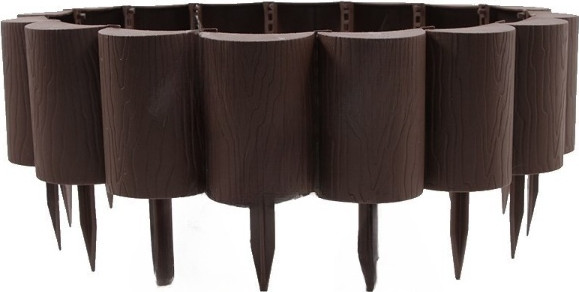 Изображение товара Бордюр садовый Протэкт Пеньки 1.6м 6499 (коричневый)