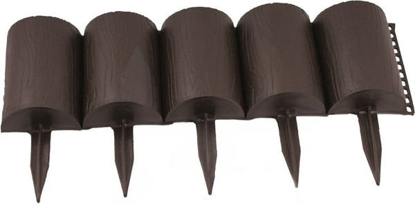 Изображение товара Бордюр садовый Протэкт Пеньки 1.6м 6499 (коричневый)