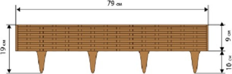 Изображение товара Бордюр садовый Протэкт Ротанг 3.2м 10024 (коричневый)