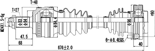 Изображение товара Приводной вал Dynamatrix DDS205017