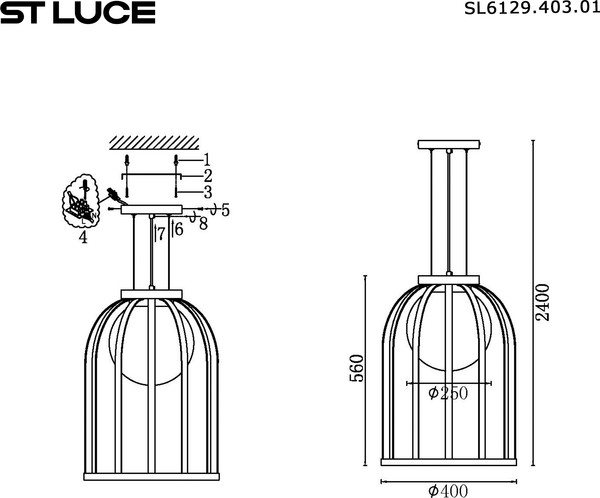 Изображение товара Потолочный светильник ST Luce SL6129.503.01