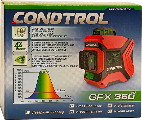 Изображение товара Лазерный нивелир Condtrol GFX360-2 (1-2-229)