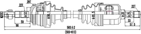 Изображение товара Приводной вал Dynamatrix DDS244027