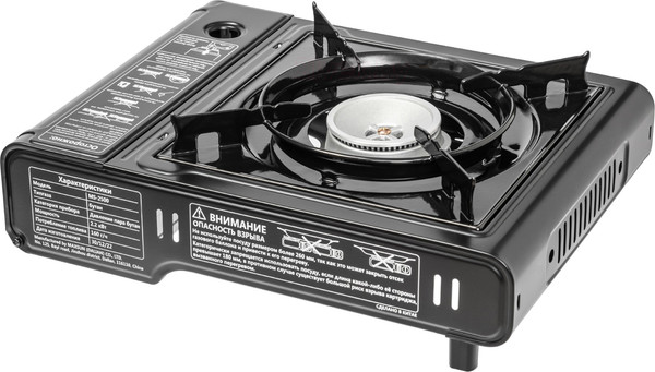 Изображение товара Плита туристическая Coyote MS-2500 (черный полуглянцевый, с газовым баллоном)