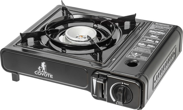 Изображение товара Плита туристическая Coyote MS-2500 (черный полуглянцевый, с газовым баллоном)