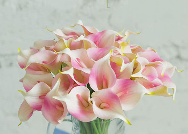 Изображение товара Искусственный букет No Brand Калла малая 023 (белый/розовый)