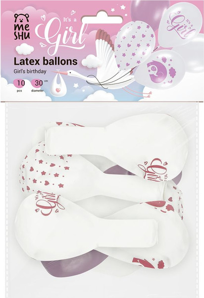 Изображение товара Набор воздушных шаров Meshu It's Girl М12/30см / MS_63402 (10шт, ассорти)