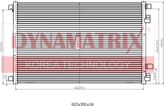 Изображение товара Радиатор кондиционера Dynamatrix DR94626