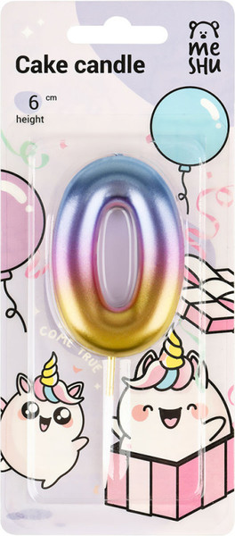 Изображение товара Свеча для торта Meshu Цифра 0 / MS_57391