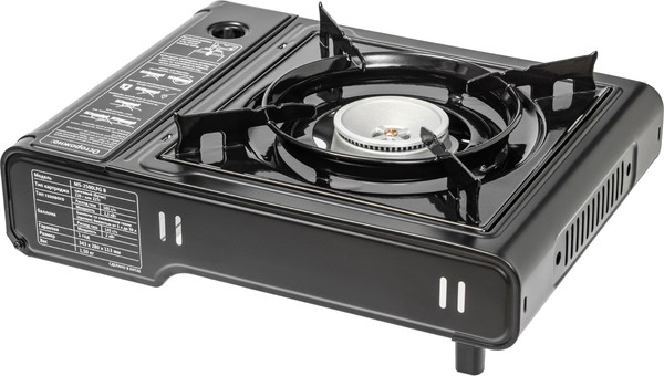 Изображение товара Плита туристическая Coyote MS-2500LPG B (черный полуглянцевый, с газовым баллоном)