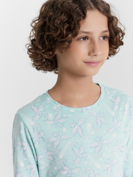 Изображение товара Пижама детская Mark Formelle 563326 (р.128-64-57, драконы на цвете иней)