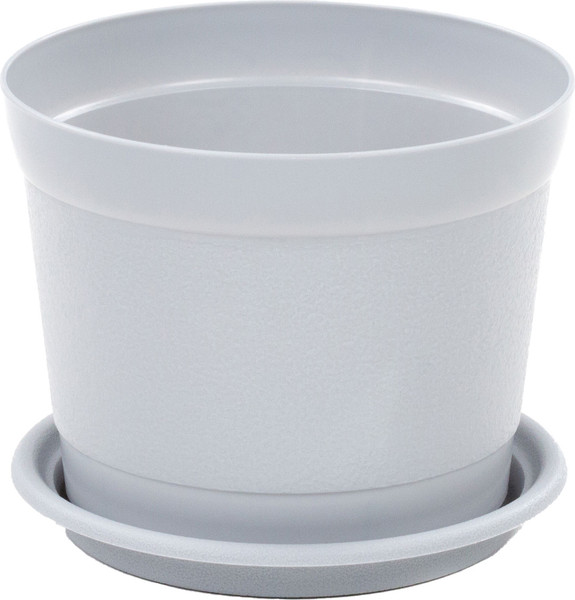 Изображение товара Вазон Полесье Жасмин  с поддонником / 07275 (2л, дымчатый)