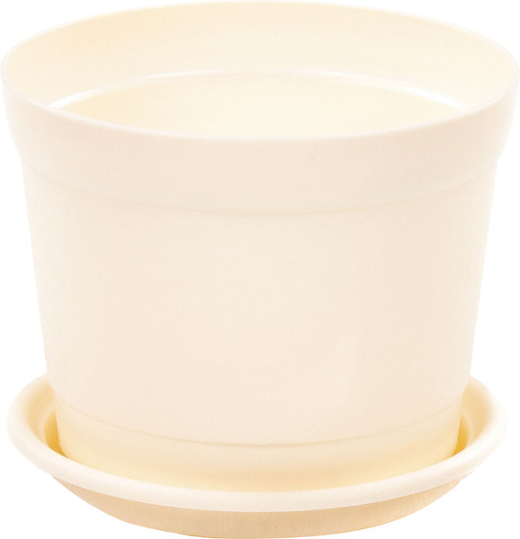 Изображение товара Вазон Полесье Жасмин с поддонником / 07244 (2л, кремовый)