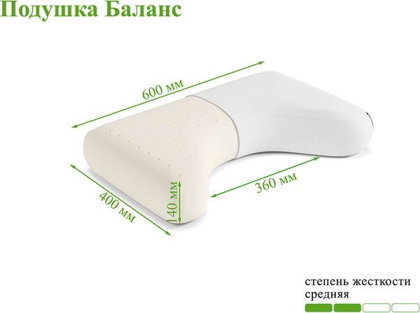 Изображение товара Ортопедическая подушка EOS Баланс 60x40 (джерси)