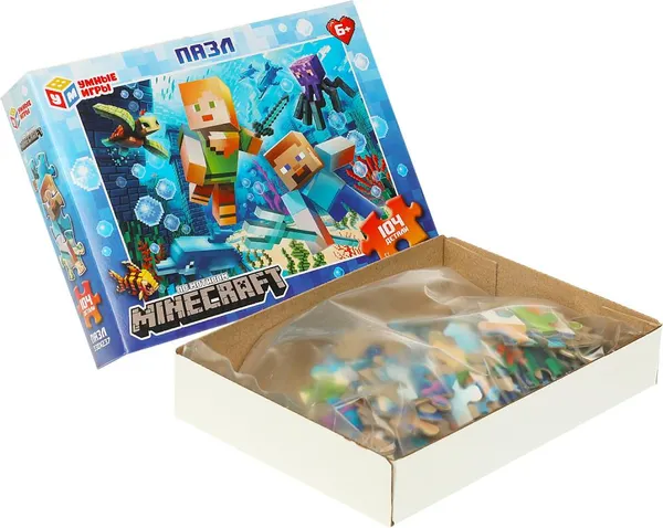 Изображение товара Пазл Умные игры Minecraft. Под водой / 4660254459854 (104эл)