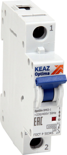 Изображение товара Выключатель автоматический КЭАЗ OptiDin BM63-1C1-10-УХЛ3 / 249245